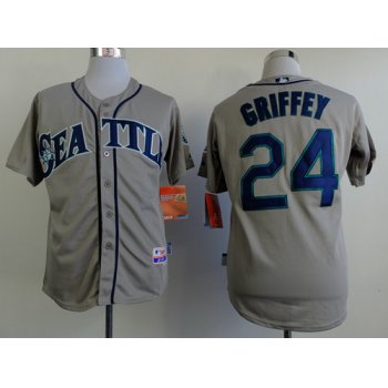 Seattle Mariners #24 Ken Griffey Gray Jersey