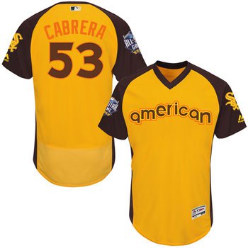 Melky Cabrera Gold 2016 All-Star Jersey - Men's American League Chicago White Sox #53 Flex Base Majestic MLB Collection Jersey