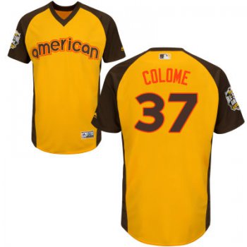 Men's American League Tampa Bay Rays #37 Alex Colome Gold 2016 MLB All-Star Cool Base Collection Jersey