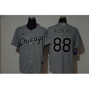 Men's Chicago White Sox #88 Luis Robert Grey Stitched MLB Flex Base Nike Jersey