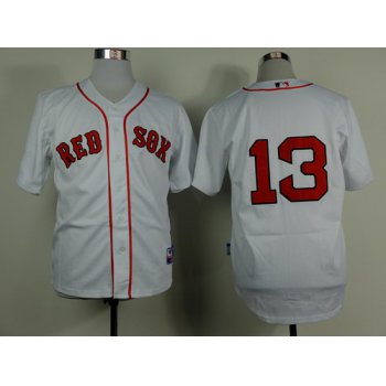 Boston Red Sox #13 Hanley Ramirez White Jersey
