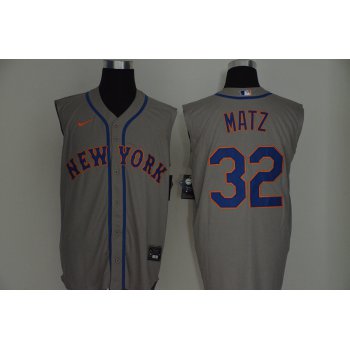 Men's New York Mets #32 Steven Matz Grey 2020 Cool and Refreshing Sleeveless Fan Stitched MLB Nike Jersey
