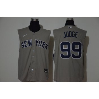 Men's New York Yankees #99 Aaron Judge Grey 2020 Cool and Refreshing Sleeveless Fan Stitched MLB Nike Jersey