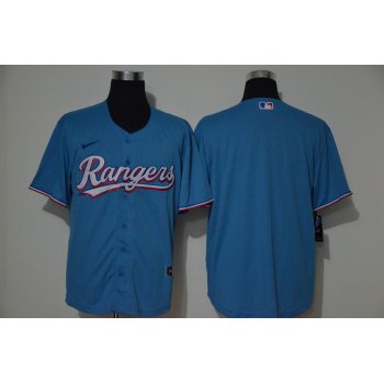 Men's Texas Rangers Blank Blue Cooperstown Collection Stitched MLB Nike Jersey