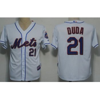 New York Mets #21 Lucas Duda White Jersey