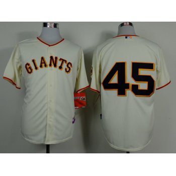 San Francisco Giants #45 Travis Ishikawa Cream Jersey