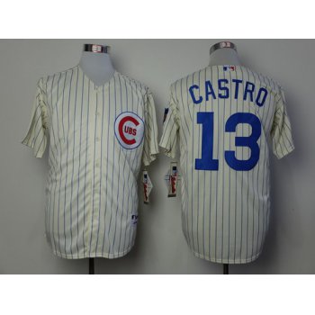 Chicago Cubs #13 Starlin Castro 1969 Cream Jersey