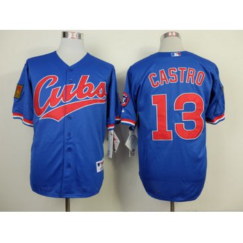 Chicago Cubs #13 Starlin Castro 1994 Blue Jersey