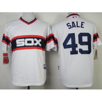 Chicago White Sox #49 Chris Sale 1983 White Pullover Jersey
