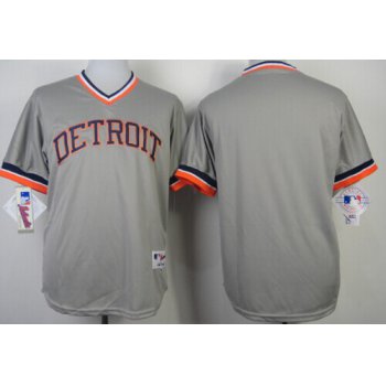 Detroit Tigers Blank 1984 Gray Pullover Jersey