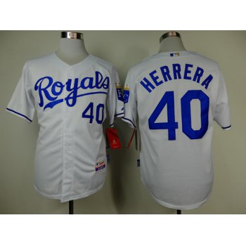 Kansas City Royals #40 Kelvin Herrera White Jersey