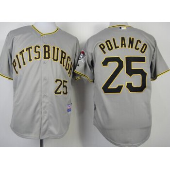 Pittsburgh Pirates #25 Gregory Polanco Gray Jersey