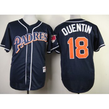 San Diego Padres #18 Carlos Quentin 1998 Navy Blue Jersey