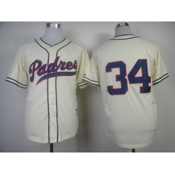San Diego Padres #34 Rollie Fingers 1948 Cream Jersey