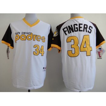 San Diego Padres #34 Rollie Fingers 1978 White Jersey
