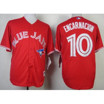 Toronto Blue Jays #10 Edwin Encarnacion Red Jersey