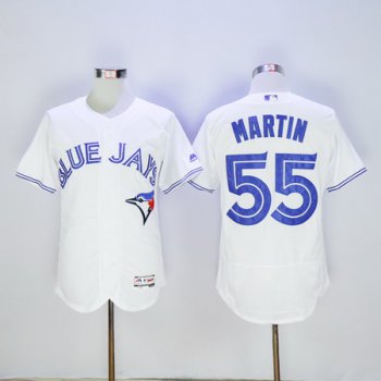 Men's Toronto Blue Jays #55 Russell Martin White 2016 Flexbase Majestic Baseball Jersey