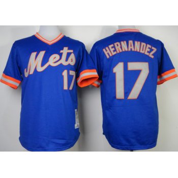 New York Mets #17 Keith Hernandez 1983 Blue Throwback Jersey