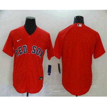 Men's Boston Red Sox Blank Red Stitched MLB Cool Base Nike Jersey