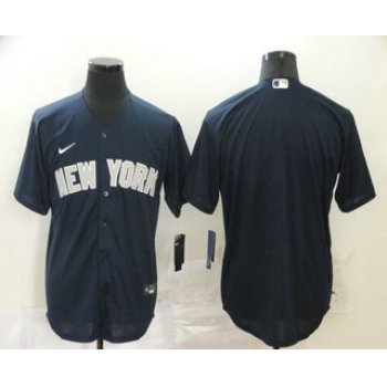 Men's New York Yankees Blank Navy Blue Stitched MLB Cool Base Nike Jersey