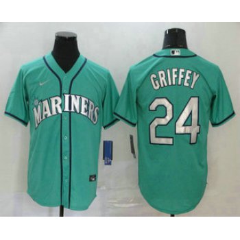 Men's Seattle Mariners #24 Ken Griffey Jr. Teal Green Stitched MLB Cool Base Nike Jersey