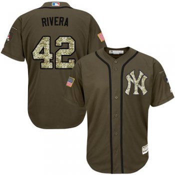New York Yankees #42 Mariano Rivera Green Salute to Service Stitched MLB Jersey