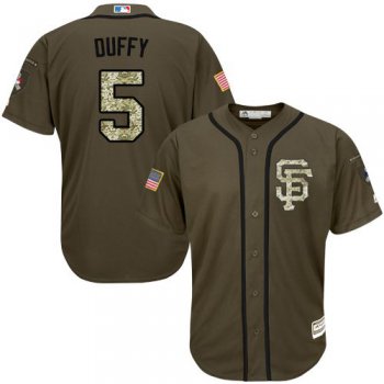 San Francisco Giants #5 Matt Duffy Green Salute to Service Stitched MLB Jersey