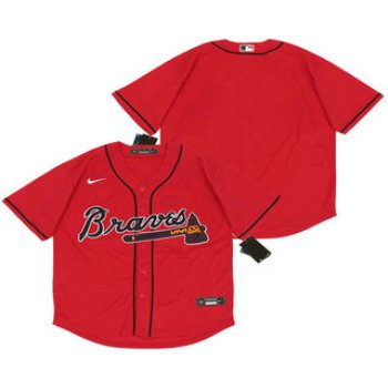 Men's Atlanta Braves Blank Red Stitched MLB Cool Base Nike Jersey