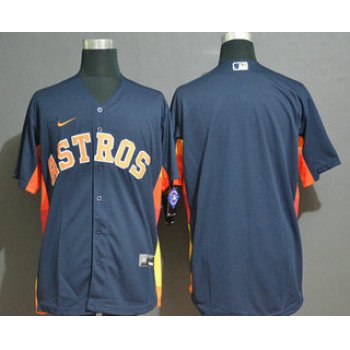 Men's Houston Astros Blank Navy Blue Stitched MLB Cool Base Nike Jersey