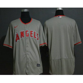 Men's Los Angeles Angels Blank Gray Stitched MLB Flex Base Nike Jersey