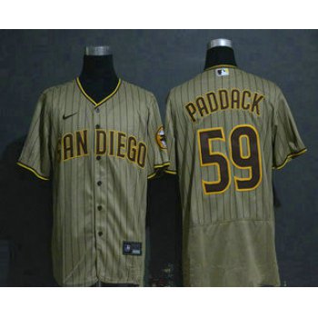 Men's San Diego Padres #59 Chris Paddack Gray Pinstripe Stitched MLB Flex Base Nike Jersey