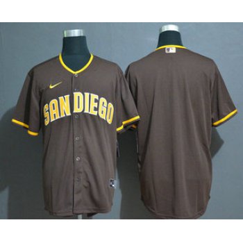Men's San Diego Padres Blank Brown Stitched MLB Cool Base Nike Jersey