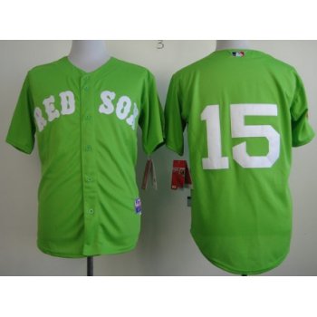 Boston Red Sox #15 Dustin Pedroia 2013 Green Jersey