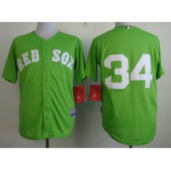 Boston Red Sox #34 David Ortiz 2013 Green Jersey