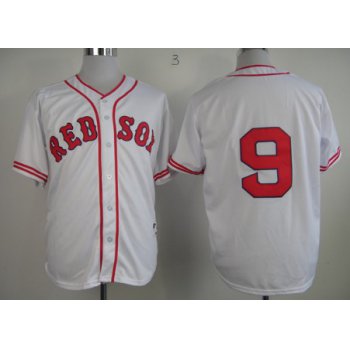 Boston Red Sox #9 Ted Williams 1936 White Jersey