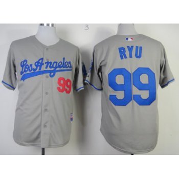 Los Angeles Dodgers #99 Hyun-Jin Ryu Gray Jersey