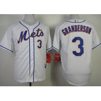 New York Mets #3 Curtis Granderson White Jersey