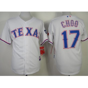 Texas Rangers #17 Shin-Soo Choo 2014 White Jersey