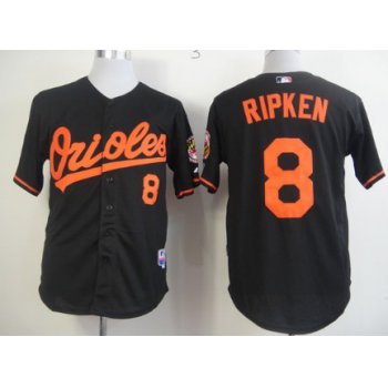 Baltimore Orioles #8 Cal Ripken Black Cool Base Jersey