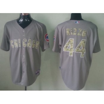 Chicago Cubs #44 Anthony Rizzo Gray With Camo Jersey