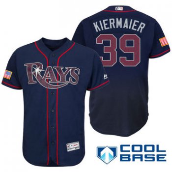 Men's Tampa Bay Rays #39 Kevin Kiermaier Navy Blue Stars & Stripes Fashion Independence Day Stitched MLB Majestic Cool Base Jersey
