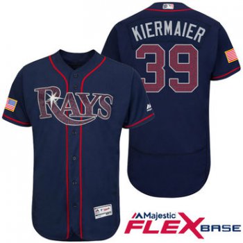 Men's Tampa Bay Rays #39 Kevin Kiermaier Navy Blue Stars & Stripes Fashion Independence Day Stitched MLB Majestic Flex Base Jersey