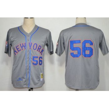 New York Mets #56 Tug McGraw 1965 Gray Wool Throwback Jersey
