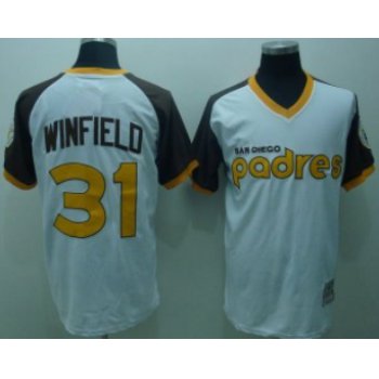 San Diego Padres #31 Dave Winfield 1978 White Throwback Jersey