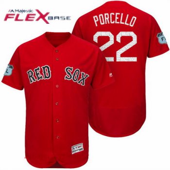 Men's Boston Red Sox #22 Rick Porcello Red 2017 Spring Training Stitched MLB Majestic Flex Base Jersey