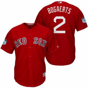 Men's Boston Red Sox #2 Xander Bogaerts Red 2017 Spring Training Stitched MLB Majestic Cool Base Jersey