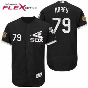 Men's Chicago White Sox #79 Jose Abreu Black 2017 Spring Training Stitched MLB Majestic Flex Base Jersey
