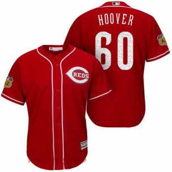 Men's Cincinnati Reds #60 J.J. Hoover Red 2017 Spring Training Stitched MLB Majestic Cool Base Jersey