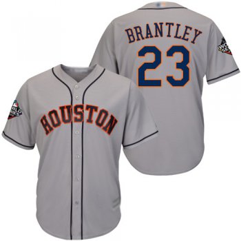 Astros #23 Michael Brantley Grey New Cool Base 2019 World Series Bound Stitched Baseball Jersey