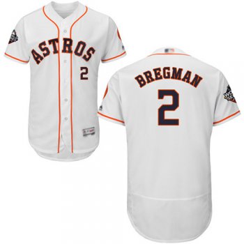 Astros #2 Alex Bregman White Flexbase Authentic Collection 2019 World Series Bound Stitched Baseball Jersey